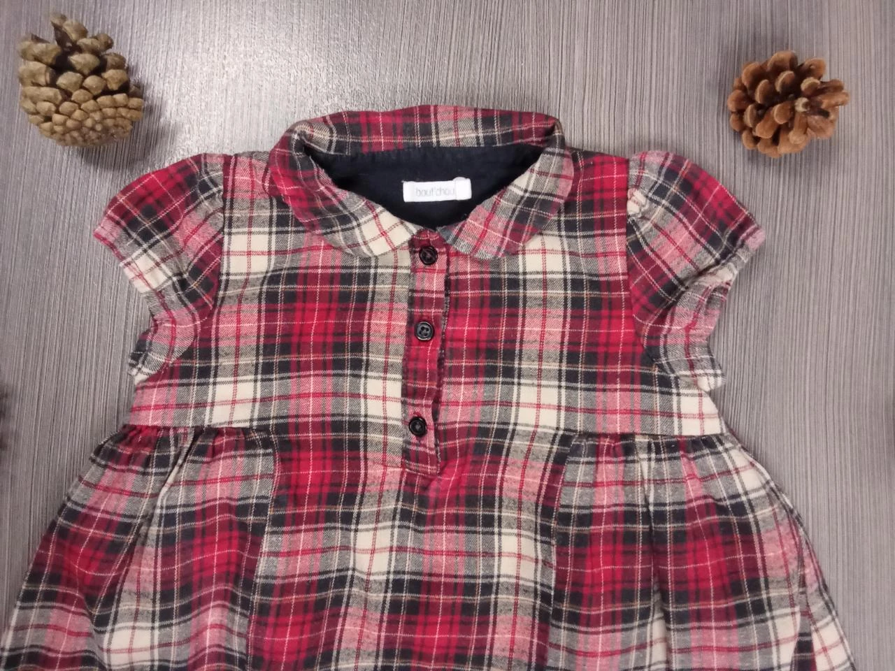 Jolie robe à carreaux Bout'Chou 9 mois – photo 3